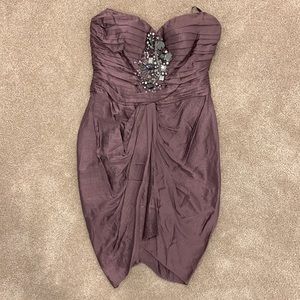 Bebe Jewellery Strapless Dress, size Medium